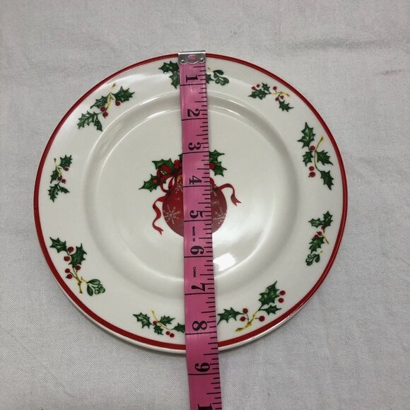 Christopher Radko Traditions Holiday Celebrations Appetizer or Salad Plate Set - Picture 5 of 5